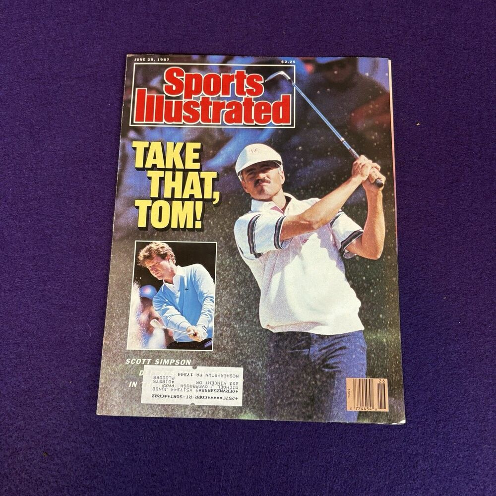 Sports Illustrated June 1987 Scott Simpson Defeat Tom Watson Golf Magazine Cover